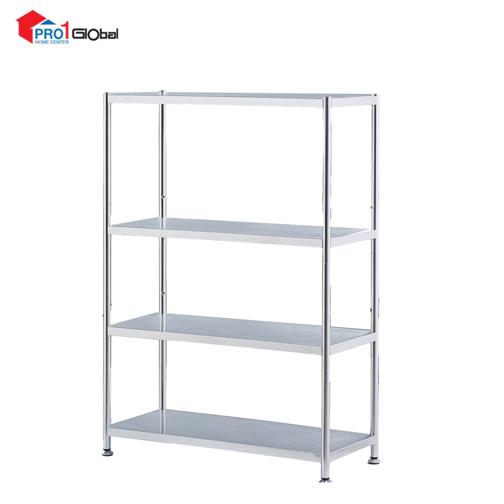 [2000000677286] I Clean 4Tier Stainless Steel Rack NO-354-70 (83x42.5x15)cm Silver