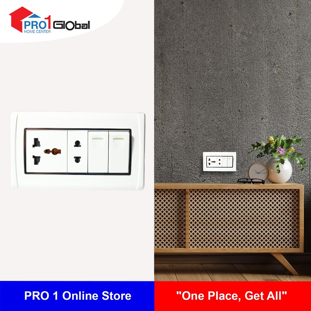 [1002040012060] JUNON 2P & 3P Multi Socket with 2G Switch DF821L/9PHZ