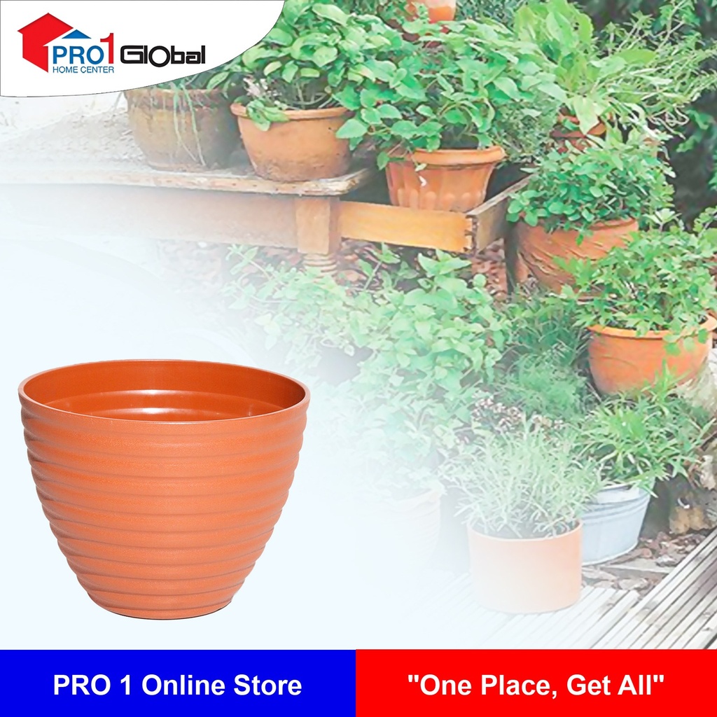 [2000000465654] BLOOM Flower Pot 2JX004-1 (W20.5xL20.5xH15.3)cm (Red)