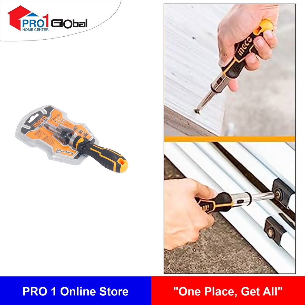 [6925582118216] INGCO Ratchet Screwdriver Set AKISD0808 (8PCS)