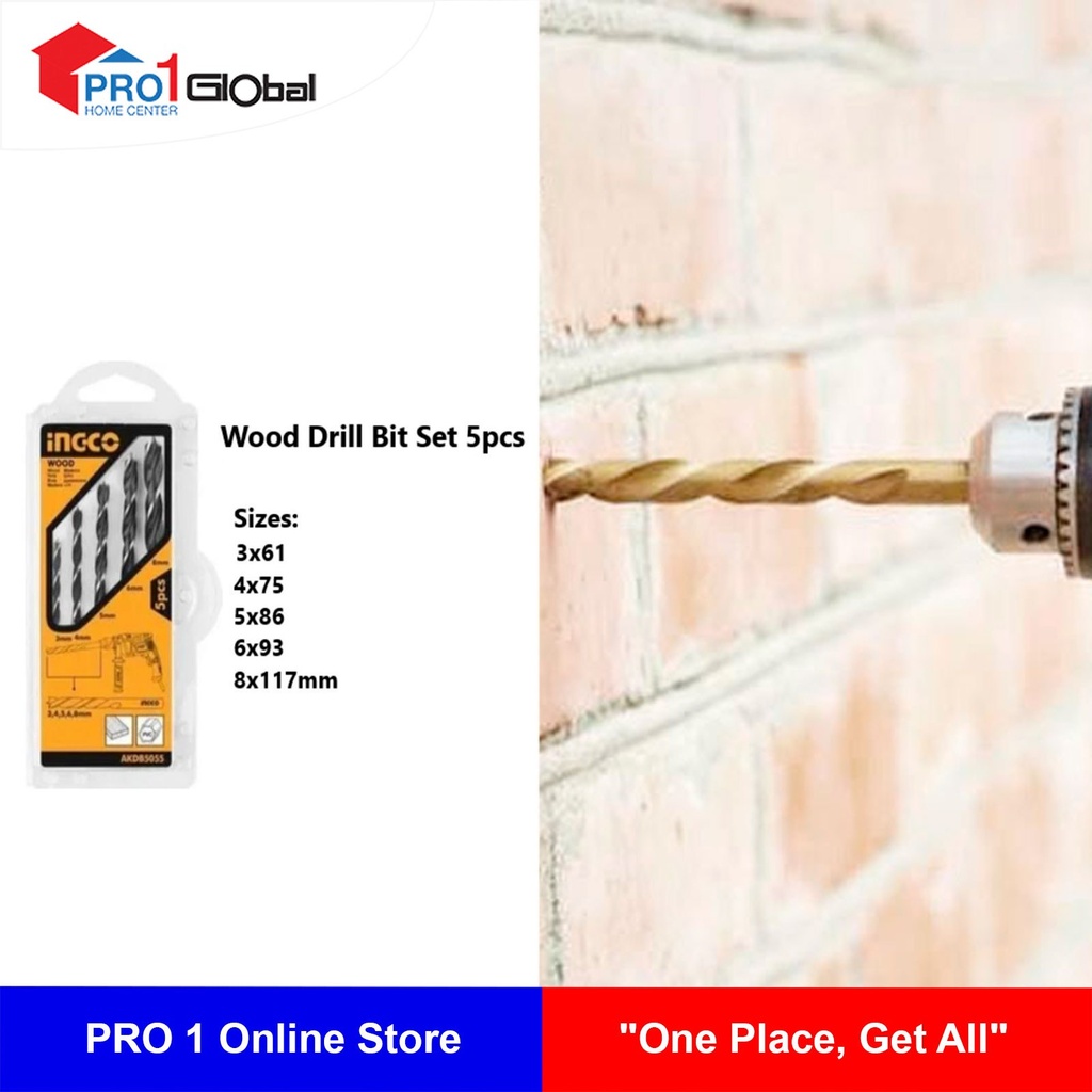 [6925582102574] INGCO Wood Drill Bits Set AKDB5055 (5PCS)