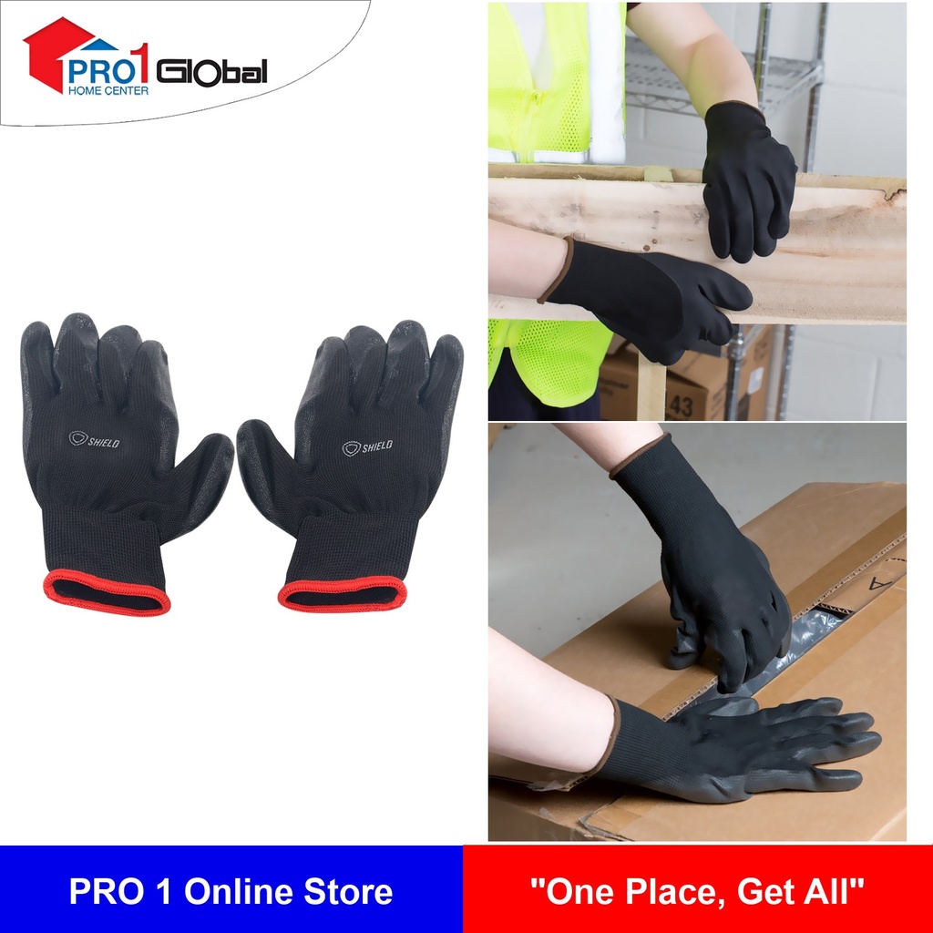 [2000000427904] SHIELD Black Gloves YST6804