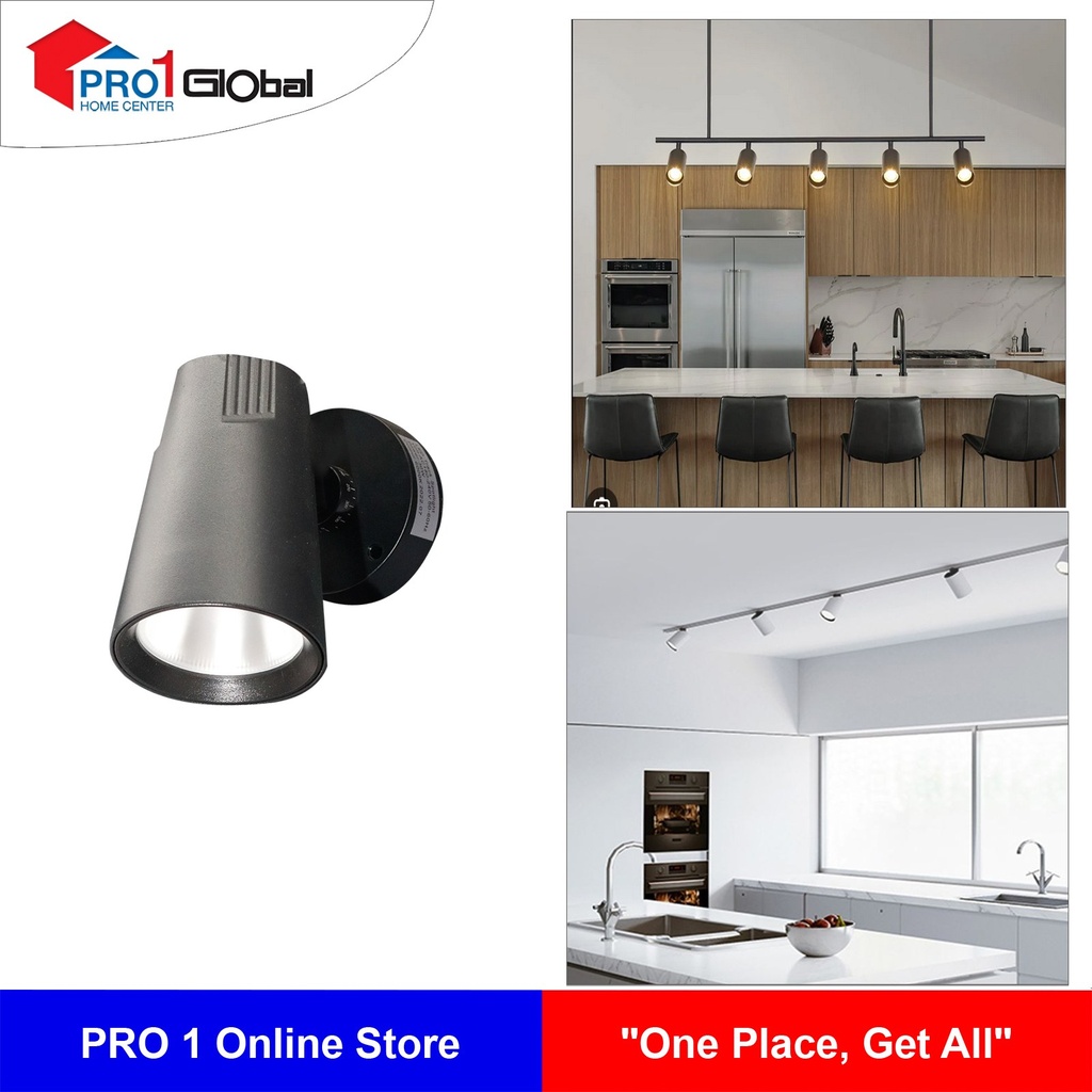 [2000000404912] Ganva LED COB Surface Mounted Spot Light Light 30W 6000K GW1D28 BK