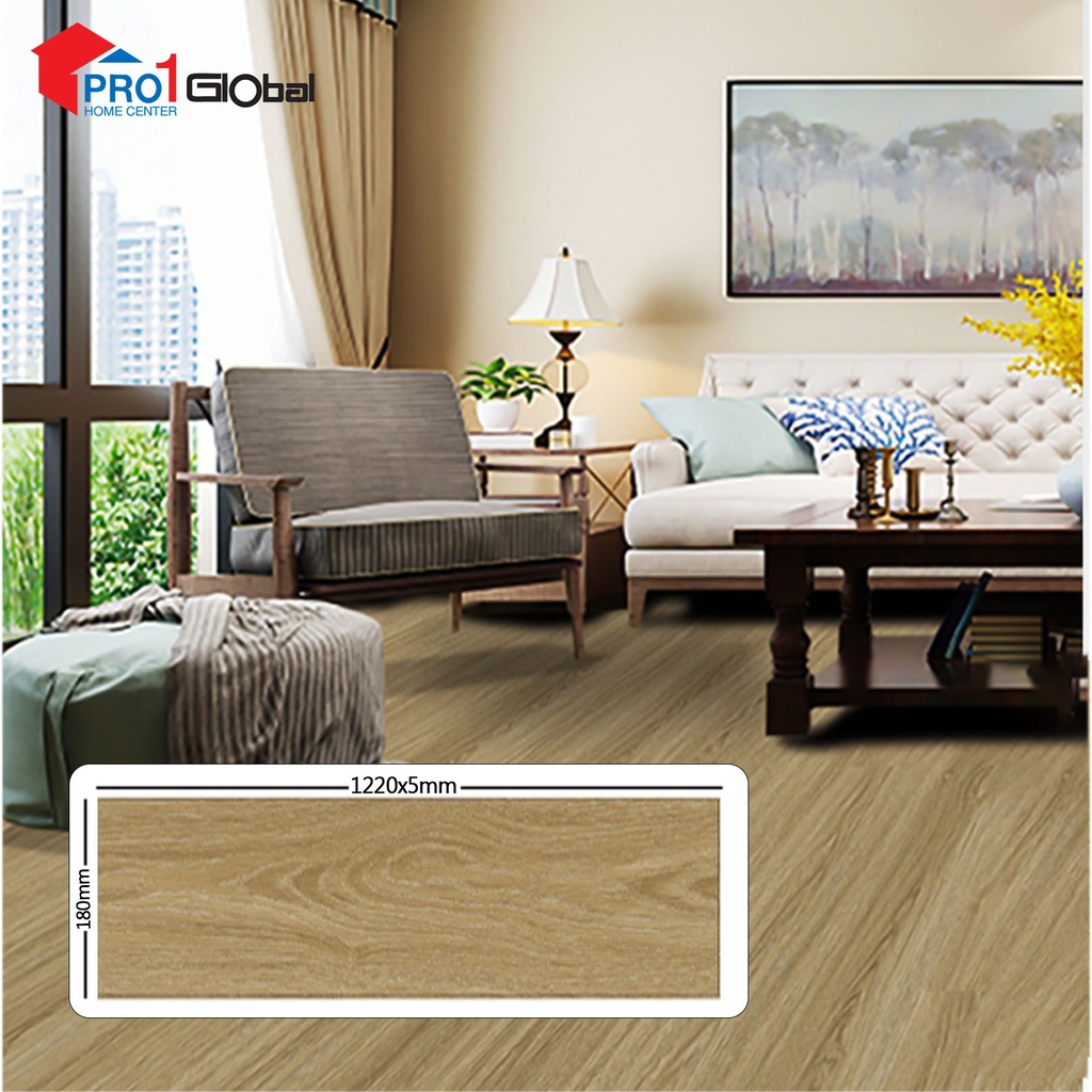 [2000000515885] Cotto SPC Floor LT Lozano Oak 124(4.0/0.3mm) (18x122)cm
