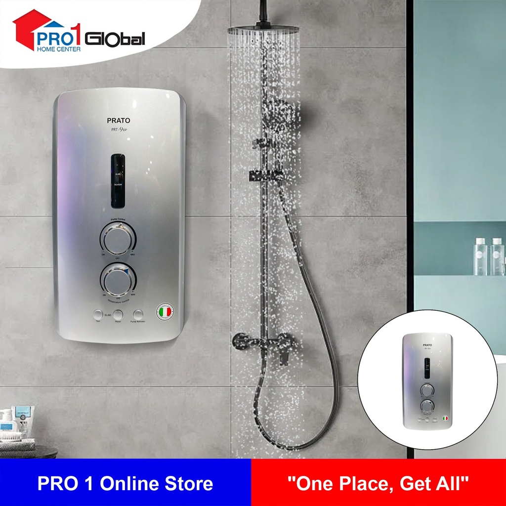 [2000000202273] Prato Instant Water Heater PRT-9EP (With Pump, Silver)