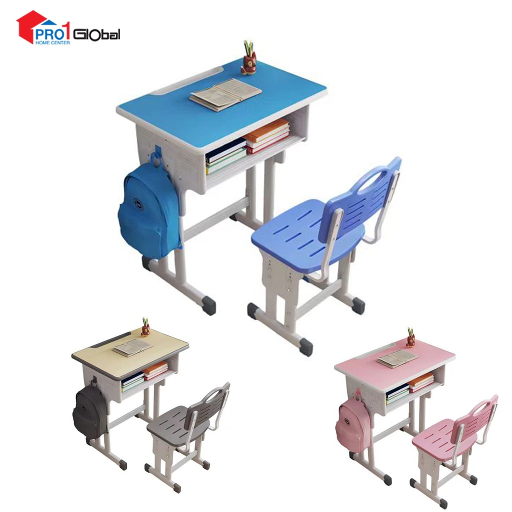 [2000000689074] Homely Baby Table and Chair FSF002 (D65x45x76 + C38x37x42)cm (Grey,Blue,Green,Pink)