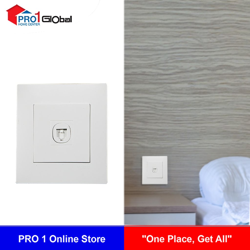 [1002040012103] (Discon) Schneider Vivace 1G Telephone Outlet with shutter