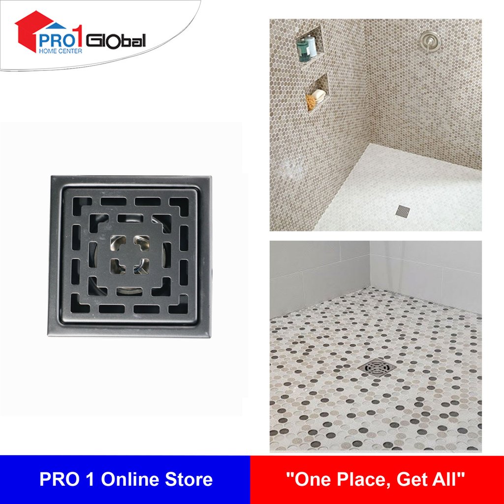 [8858652422693] Duss 304 Floor Drain FD03 (Black) (1-1/2in-3in)