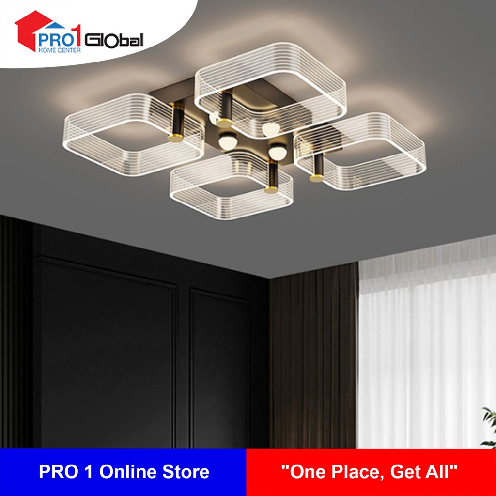 [2000000538624] AGLOW LED 3 colour Ceiling Lamp QF-XYH04 (50x50x15cm)