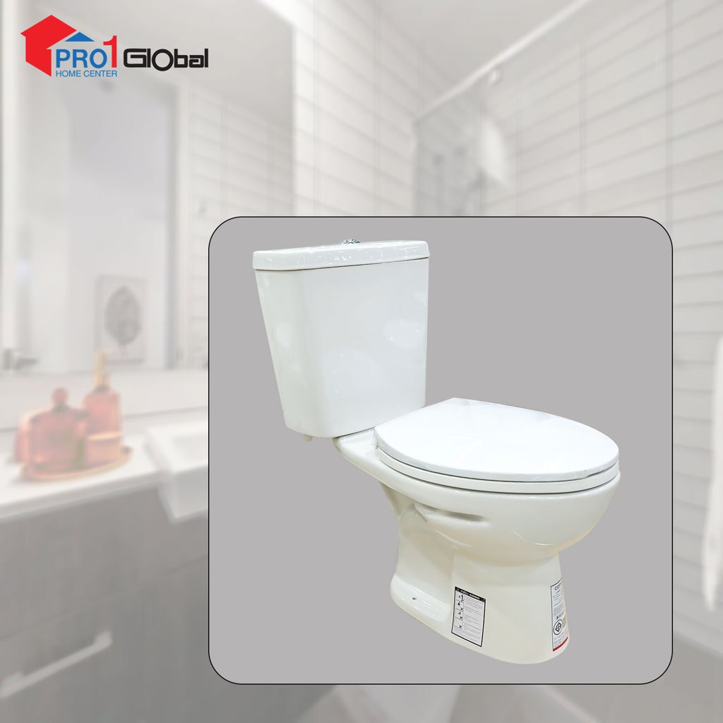[8852425142801] Cotto Two Piece Toilet Boom S-Trap C13445 (390x715x790mm)WH