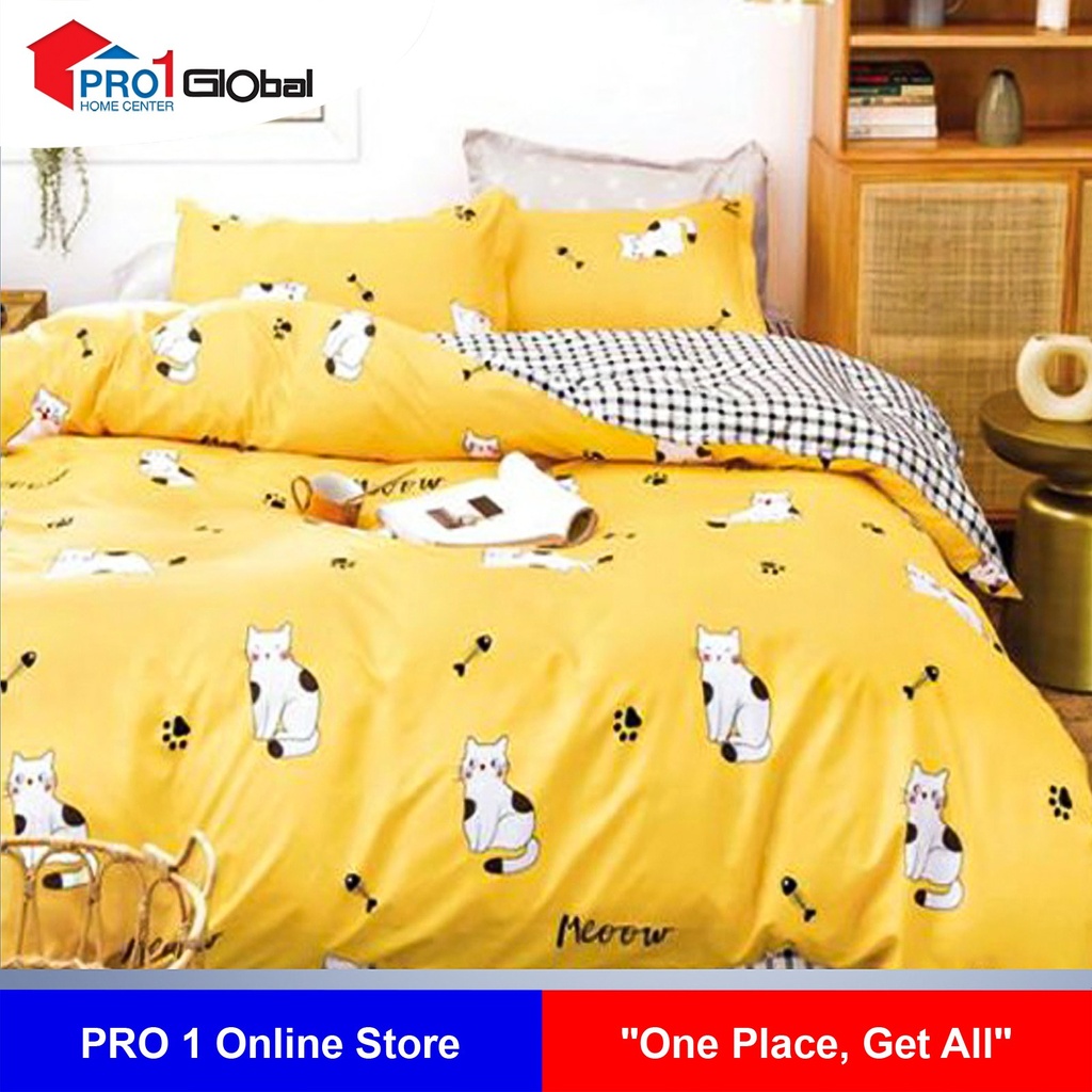 [2000000110820] Golden Eden Bedsheet Double Fitted 5Pcs (6ftx6.5ftx10in)