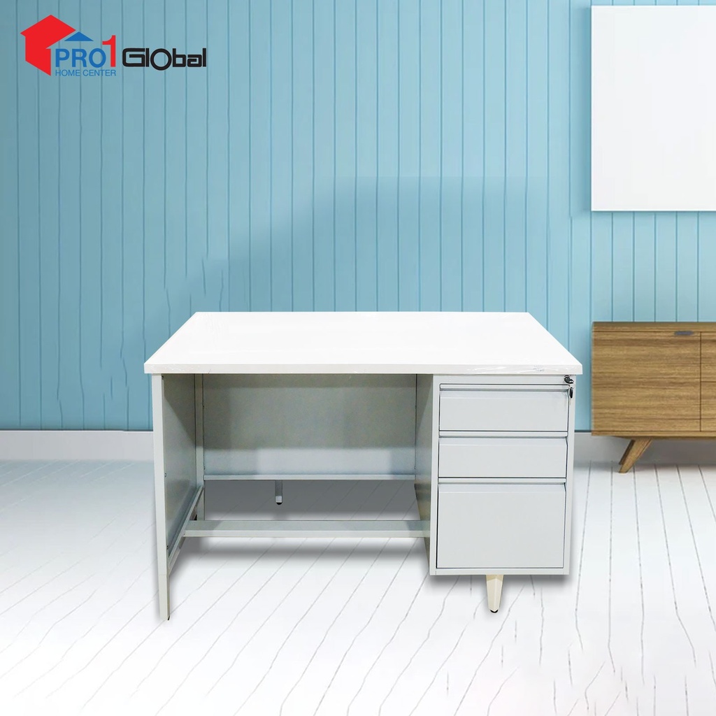 [2000000595788] Best Office Table UD-120-1 BB (W120xD60xH75)cm- White