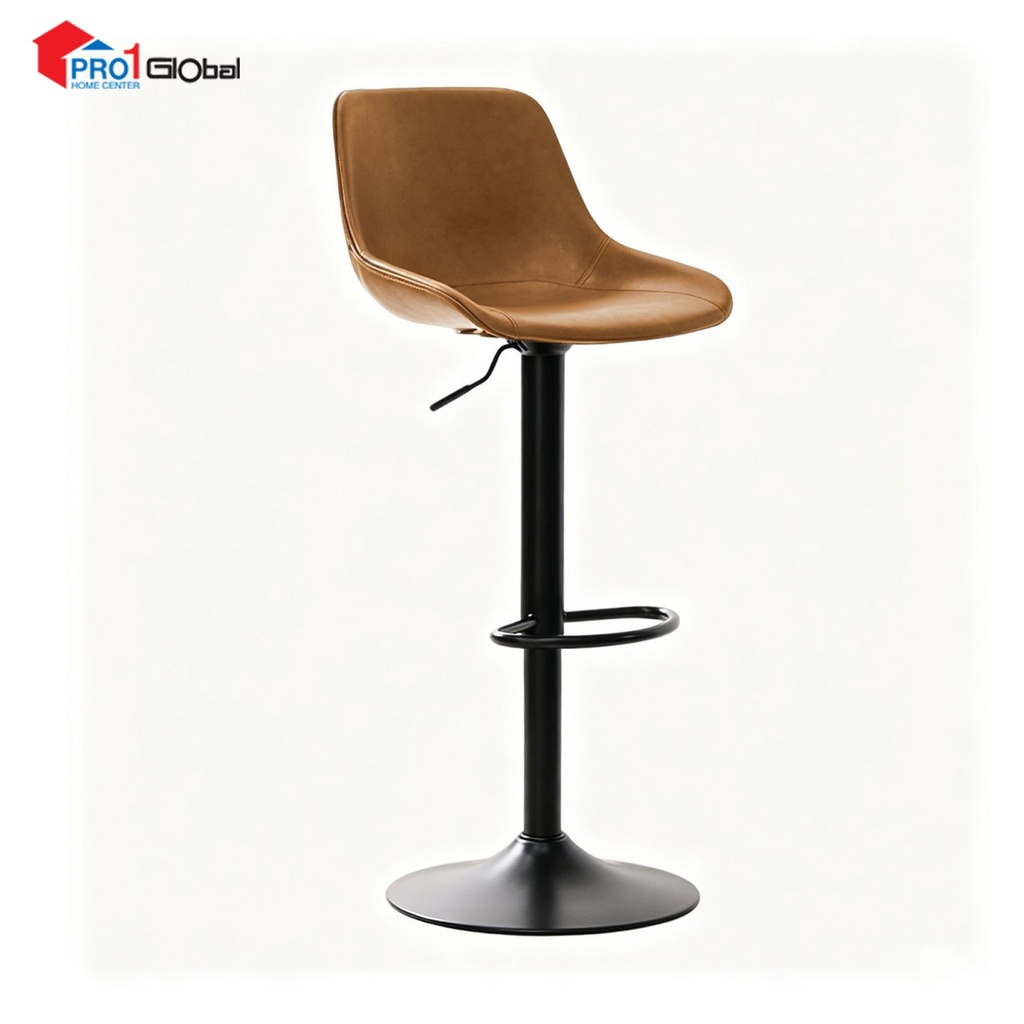 [2000000699110] Homely Bar Chair BC666-7BN (44x45x106)cm (Brown)
