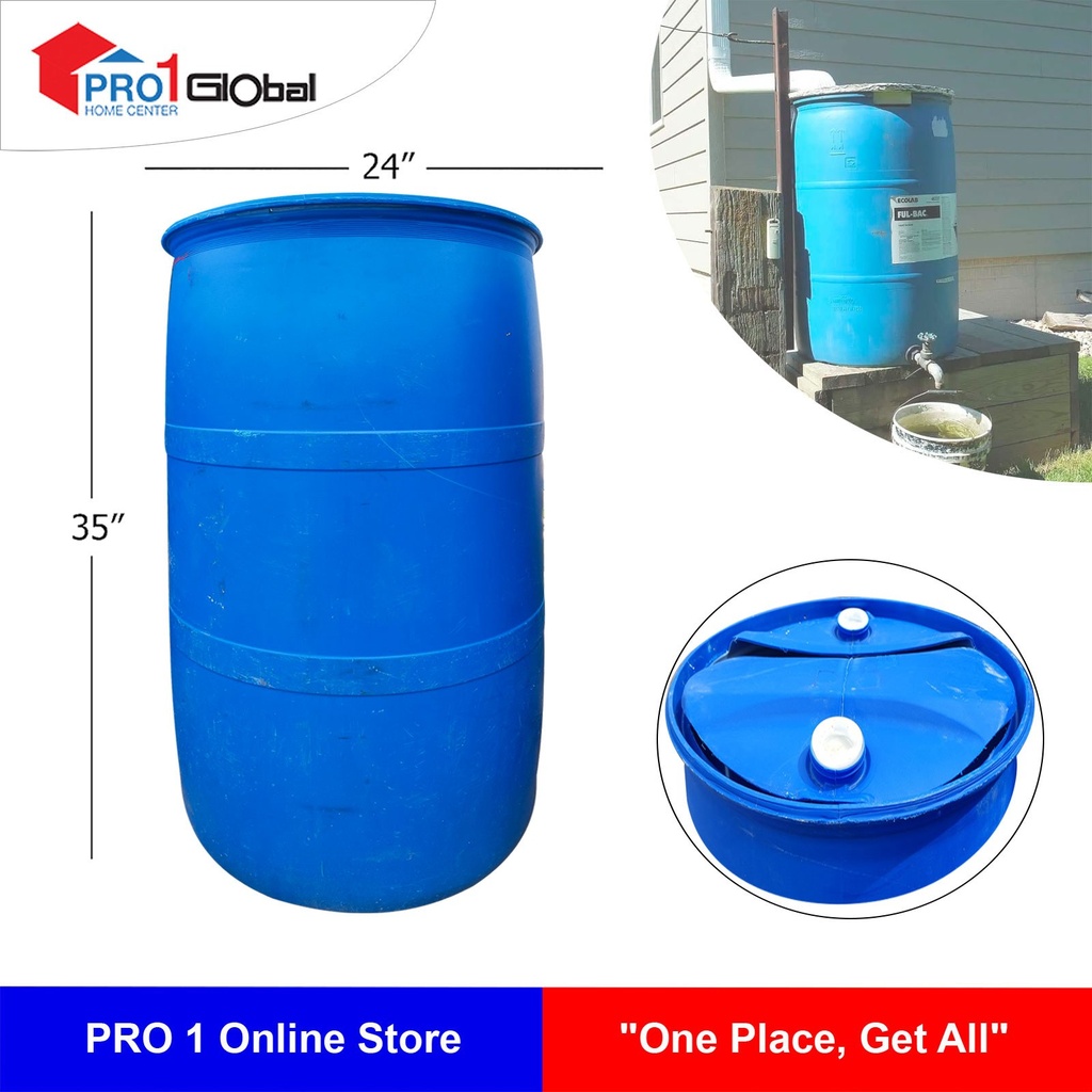 [2000000092928] DNY Tank Drum Blue 50GL Open