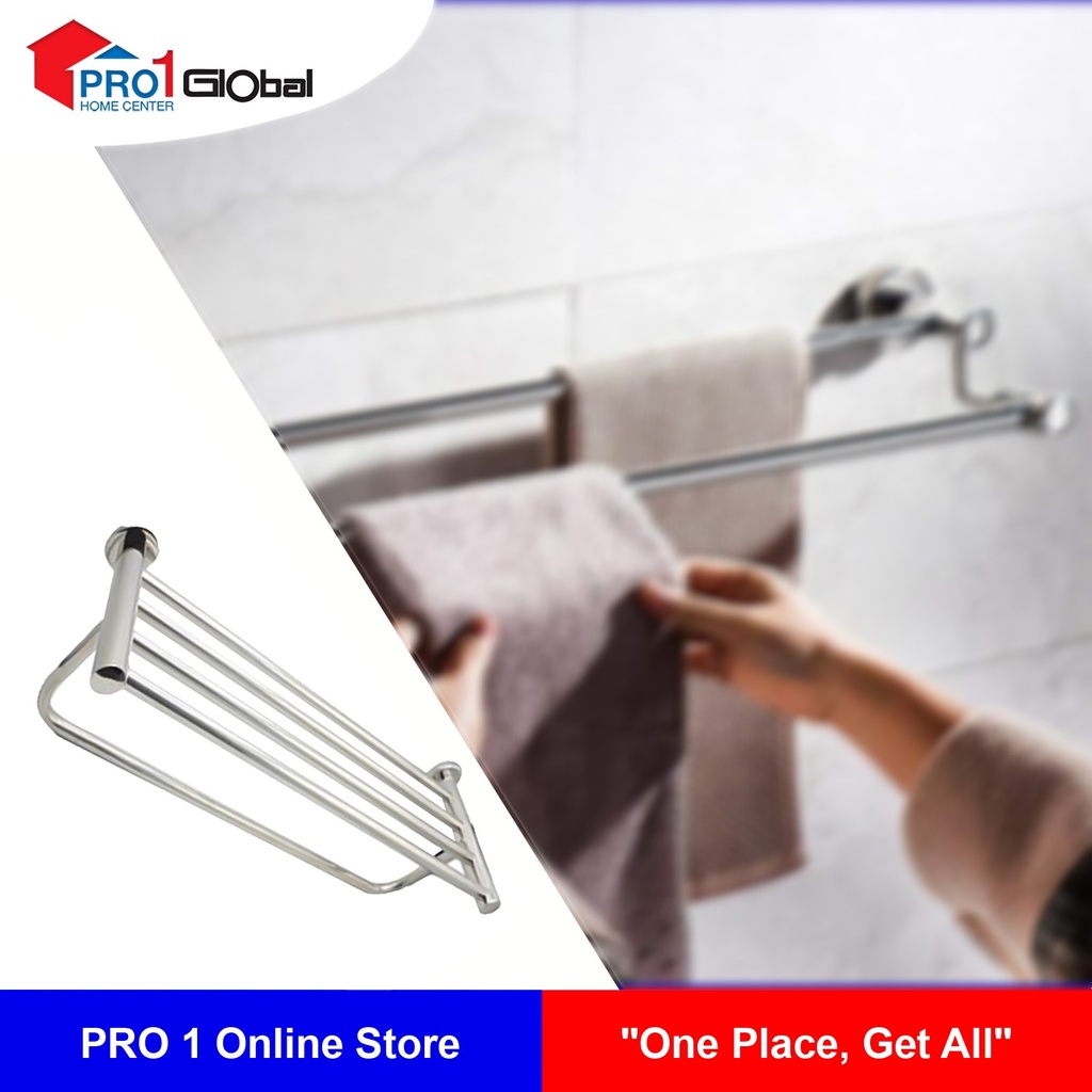 [8858778322518] DM Stainless Steel 2 Layers Clothes Rack BF-A23 60cm