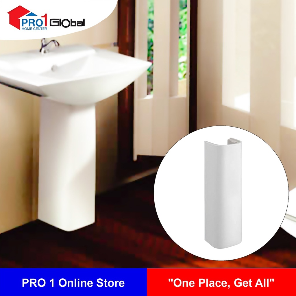[8852425443946] COTTO Long Pedestal BRIO C4141 (200x640mm)WH