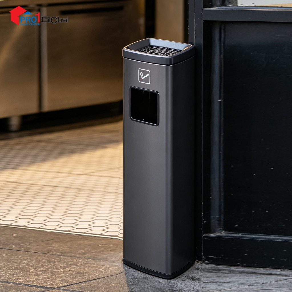[2000000664798] Ulmus Dustbin PP Bucket LJ644-1 (12Ltr) Black Gold