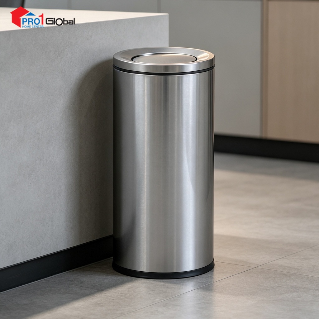 [2000000668864] Ulmus Dustbin PP Bucket LJ644-2 (30Ltr) Silver