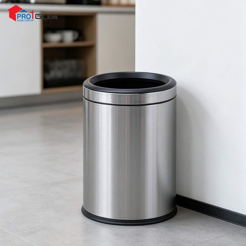 [2000000664644] Ulmus Dustbin PP Bucket LJ644-9 (10Ltr) Silver