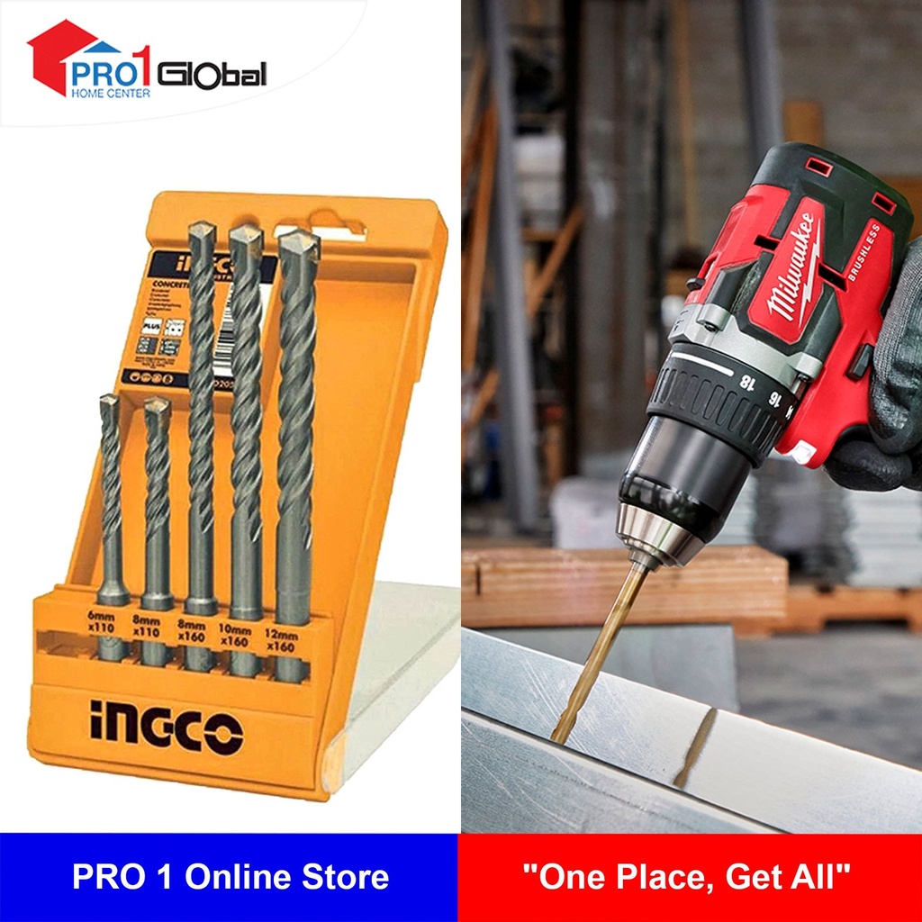 [6928073673263] INGCO Plus Hammer Drill Bit Set SDS AKD2052