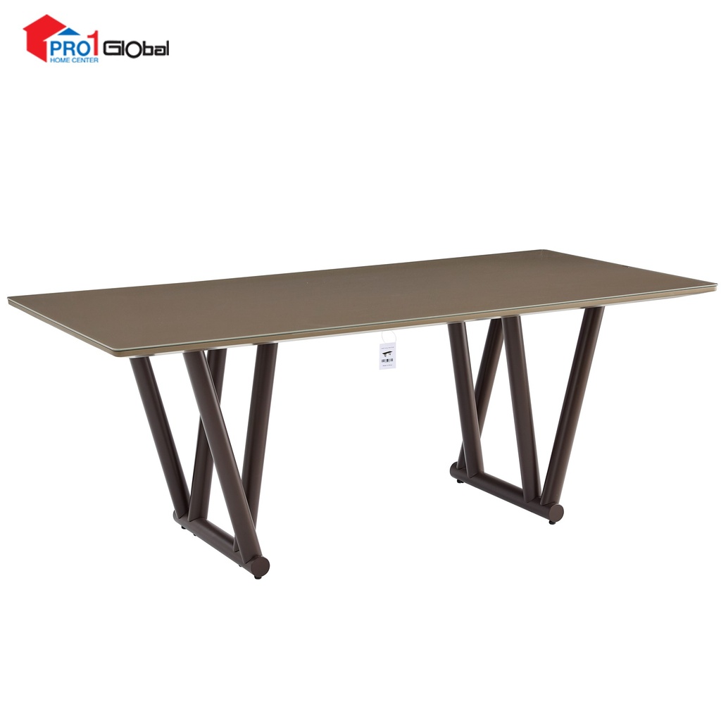 [2000000674148] Comfy Tempered Glass Dinning Table DT198 (L200xW95xH75)cm