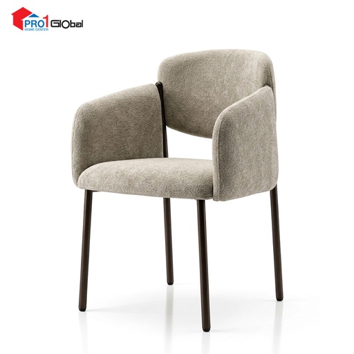 Comfy Dinning Chair Iron Leg With Fabric DC380 (L58.5xW59xH82.5)cm