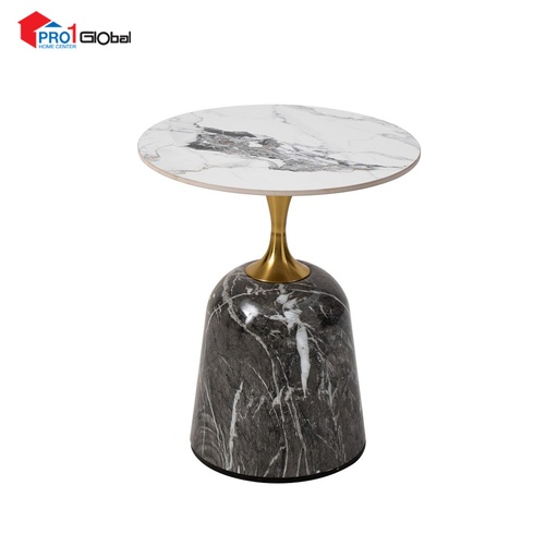 Comfy Marble Tea Table T08-C (Stone+Iron Leg) (50x59)cm