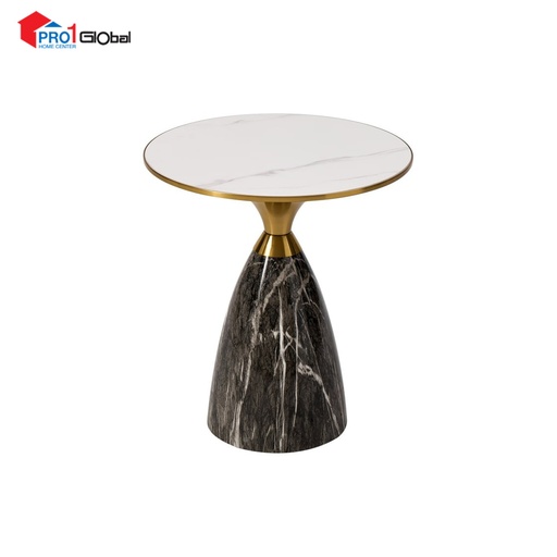 Comfy Marble Tea Table T28 (Stone+Iron Leg) (50x56)cm