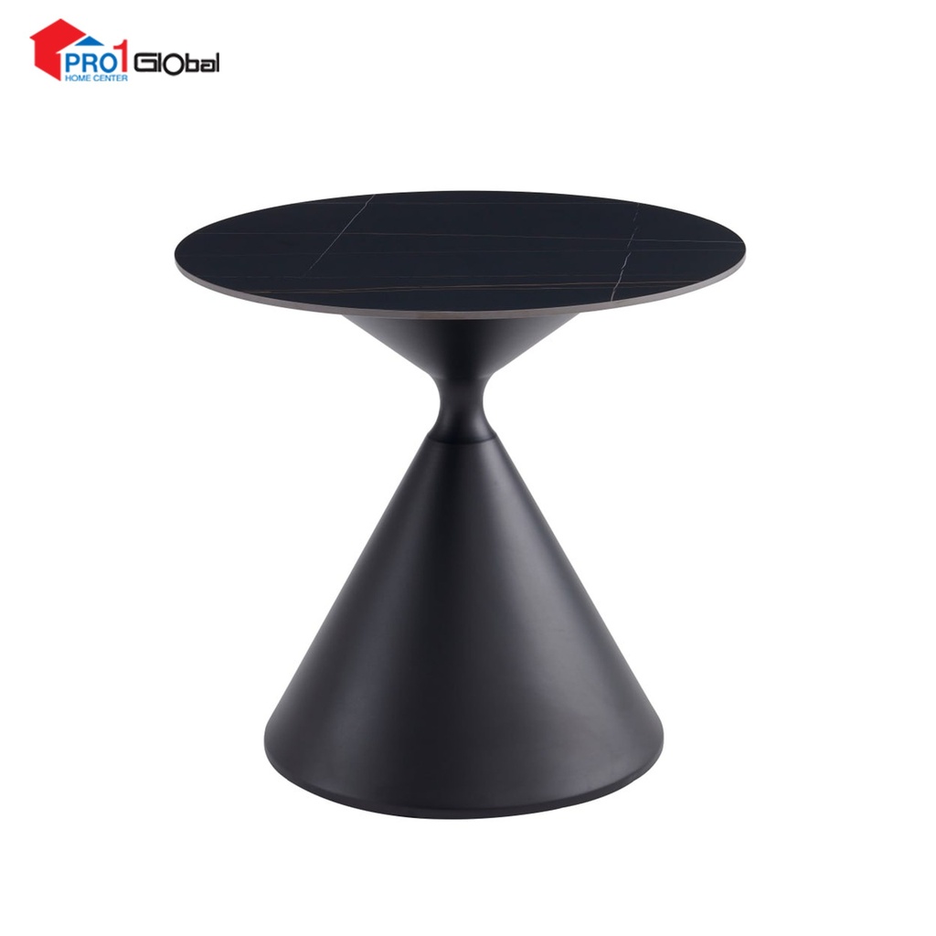Comfy Marble Tea Table T59 (Stone+Iron Leg) (80x75)cm