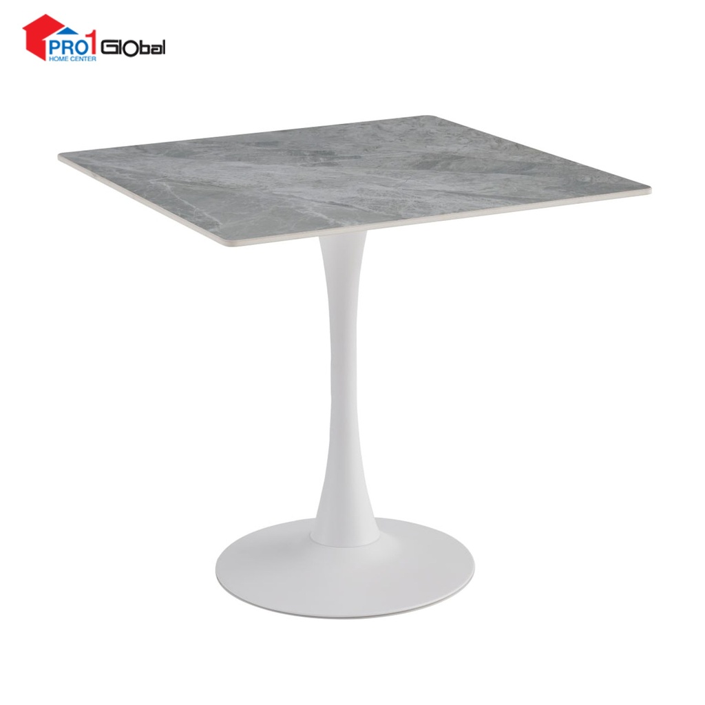 Comfy Marble Tea TableT12 (Stone+Iron Leg) (80x75)cm-Rectangle