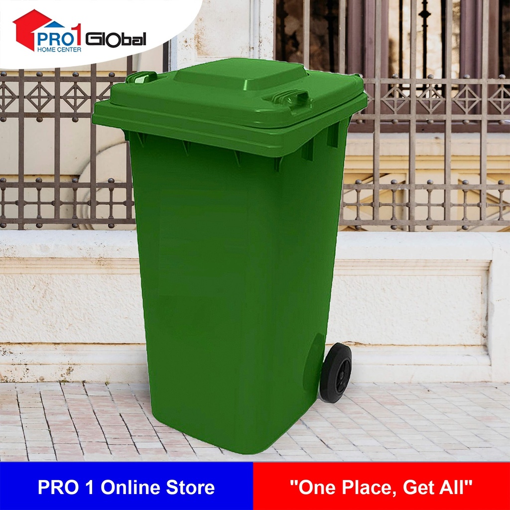 I Clean Plastic Dustbin XDL-240G-11G (240Ltr) Dark Green