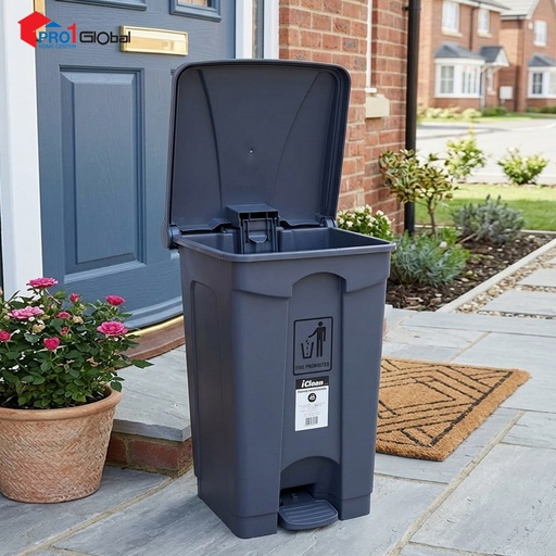 I Clean Garbage Can with Pedal AF07331 (45Ltr) (41x39.8x60)cm Grey