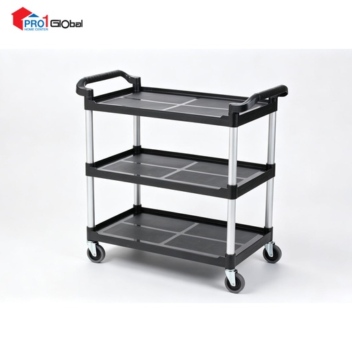 I Clean 3 Tier Dining Cart KH020 (101x50x96.5)cm (Black & Grey)