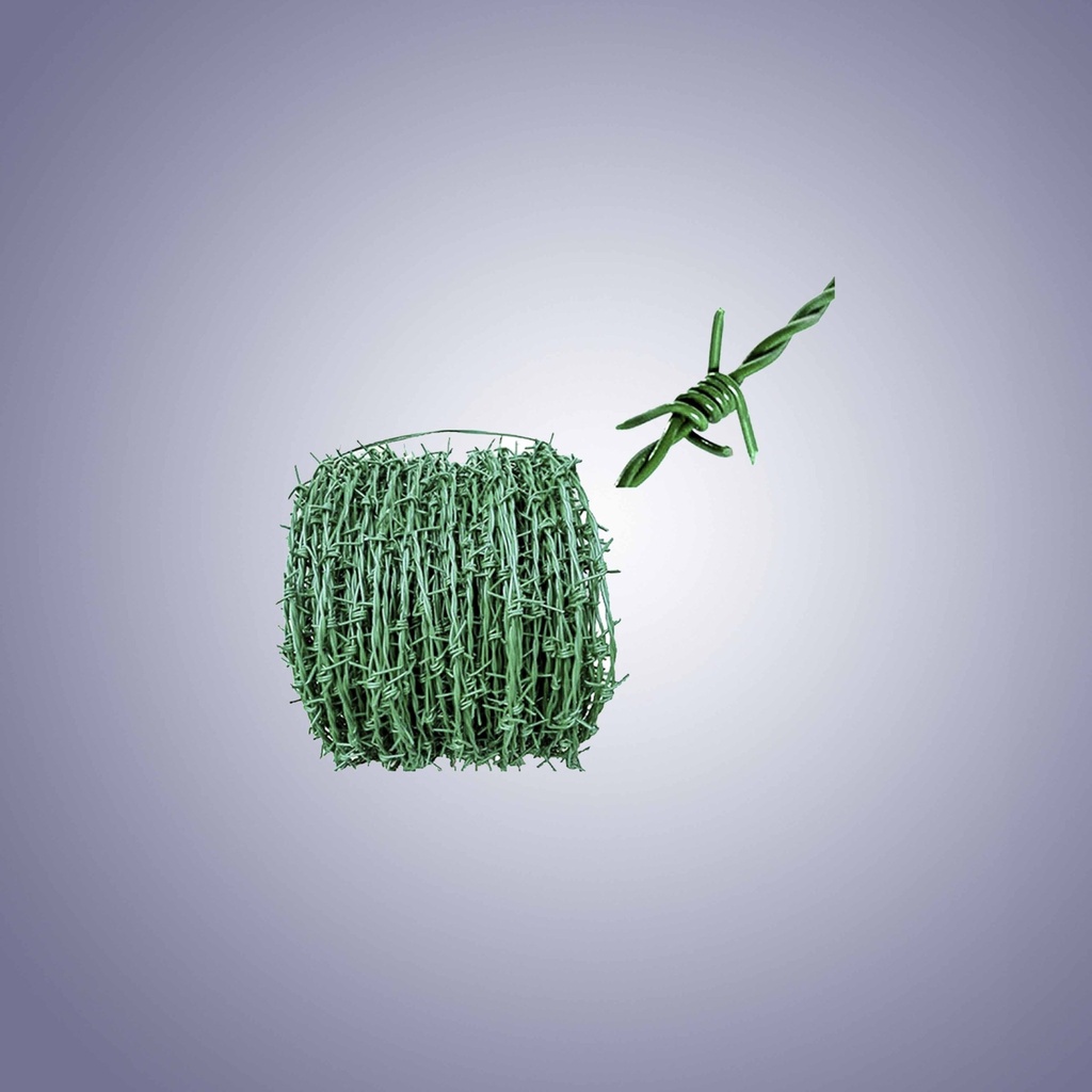 Barbed Wire PVC Green 300ft