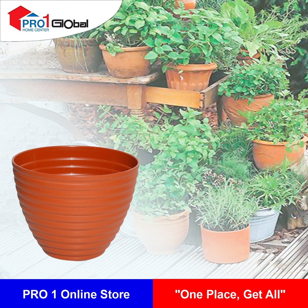 BLOOM Flower Pot 2JX004-2 (W25xL25xH20)cm (Red)