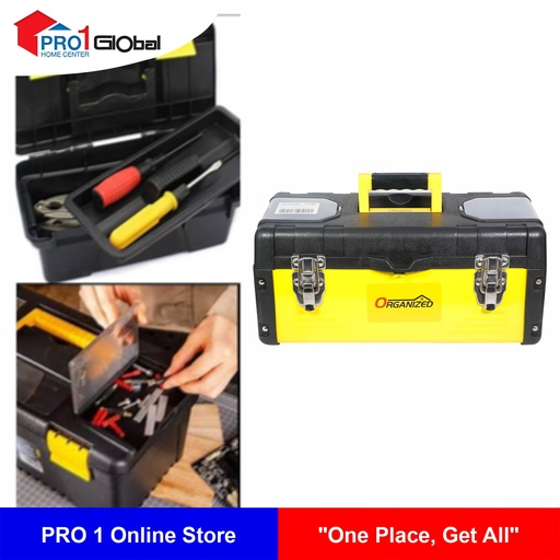 SHIELD ORGANIZED Aluminium Tool Box TZFLM-24 17in (Yellow)