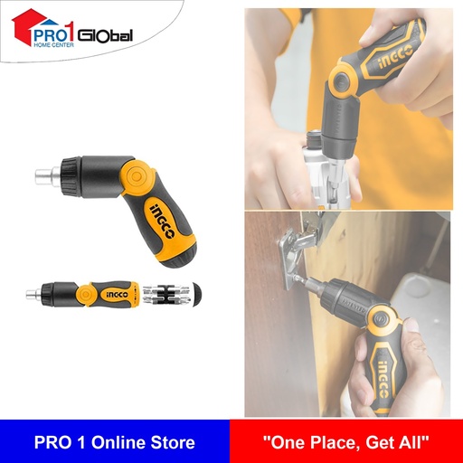 INGCO Ratchet Screwdriver Set AKISD1208 (13 in 1)