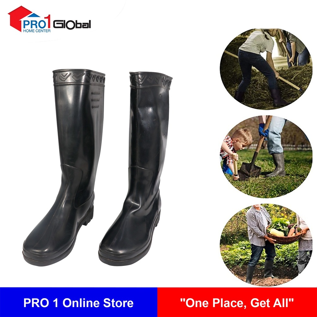 SHIELD Long Rain Boots JX-939 Size-40 (Black )