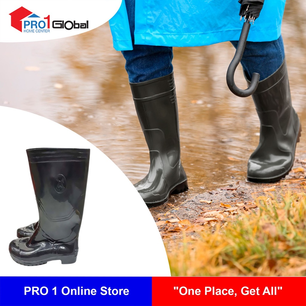 SA Long Bowling Rubber Rain Boots NO-28000x11/44 (Black)