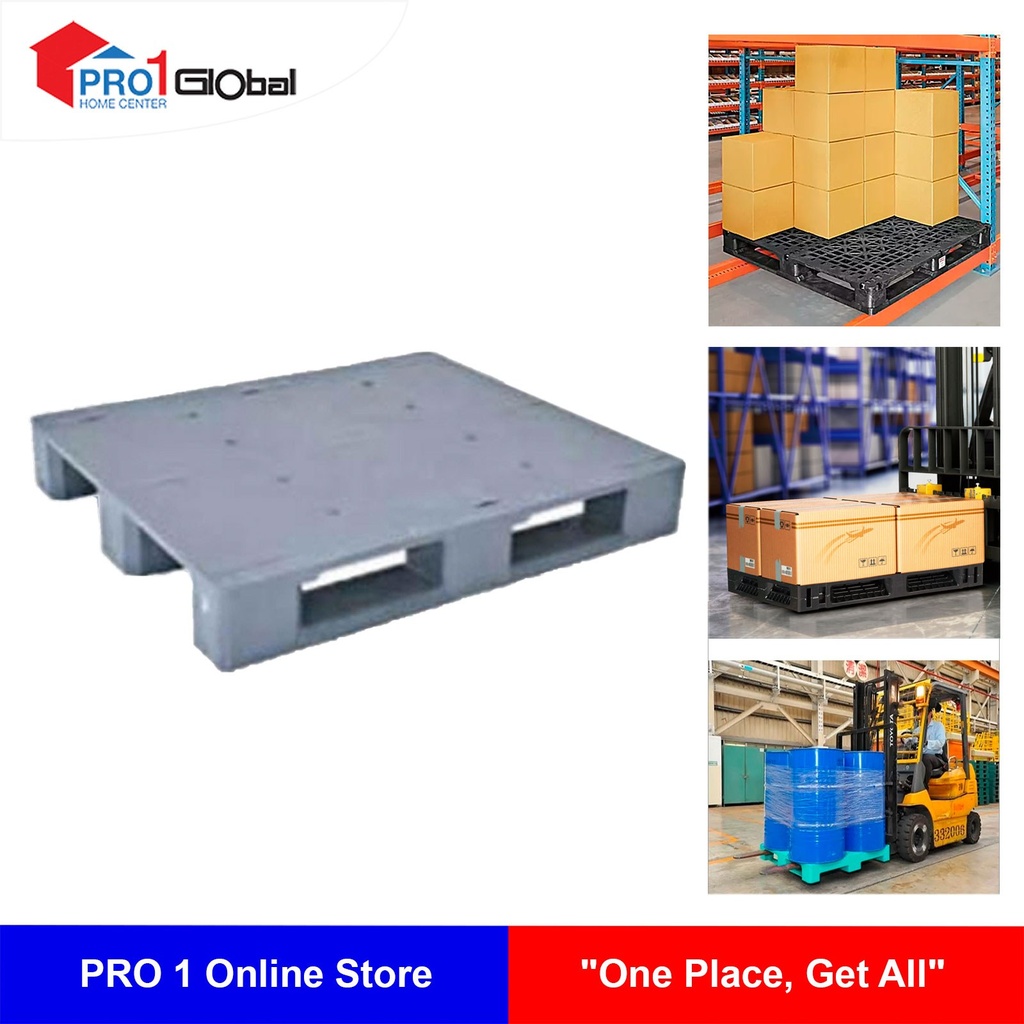 SRITHAI Plastic Pallet TP-25N 1000X1200X170MM (Dark Grey)