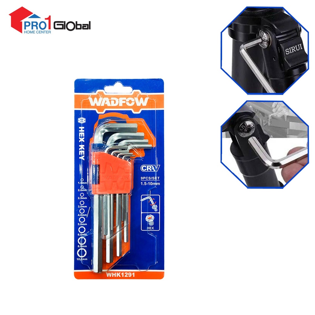 WADFOW Hex Key Set WHK1291 1.5-10MM 9Pcs