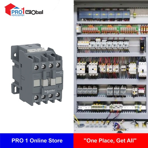 Schneider Magnetic Contactor (TVS) LC1E0910M7 3Px9A 4kW 220V (NO)