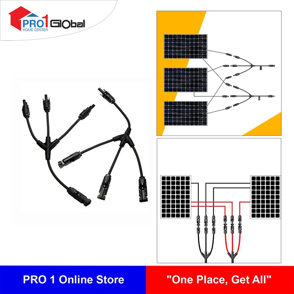 LEAR Solar MC4 Connector Y Branch 1500V 3 in 1