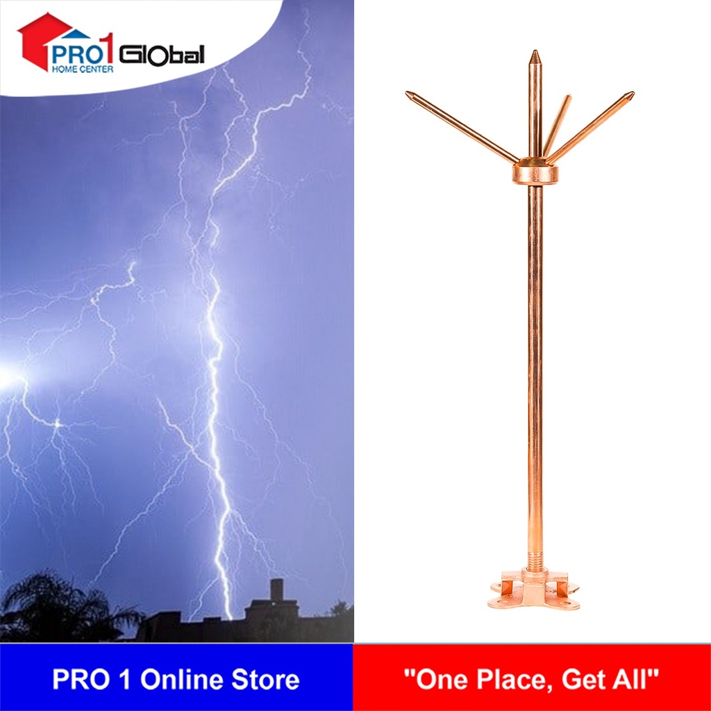 RR 5/8in x 1000MM Copper Bonded Lightning Arrestor Rod Set