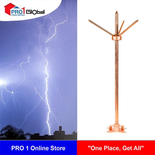 RR 5/8in x 1000MM Copper Bonded Lightning Arrestor Rod Set
