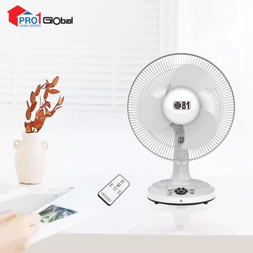 Eighty-One Rechargeable Table & Wall Fan ETO-1832A (12in)