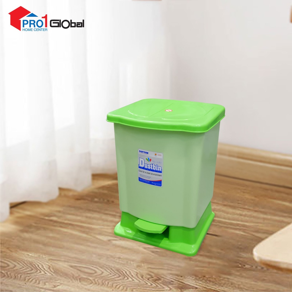 DUYTAN Rectangle Dustbin No-742 20ltr (35x34x44)cm (Blue/Green)