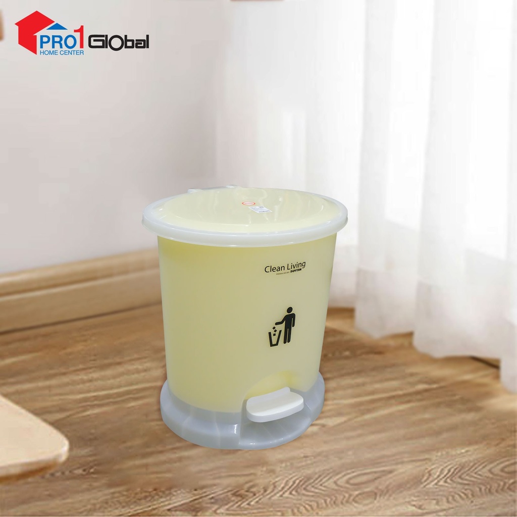 DUYTAN Circle Dustbin No-218 20ltr (40x35x44)cm (Blue/Yellow)