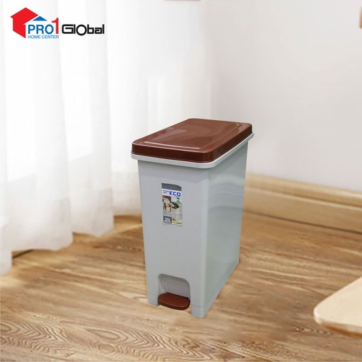 DUYTAN Square Dustbin Eco No-953/1 20ltr (20x38x44)cm (Brown/Grey)