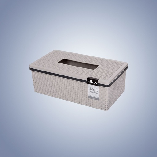 DKW HH-3017 Saan Tissue Box (L) Body & Lid: Opaque grey / Edge: Opaque dark grey (14.1 x 25.6 x h 9.7 cm)